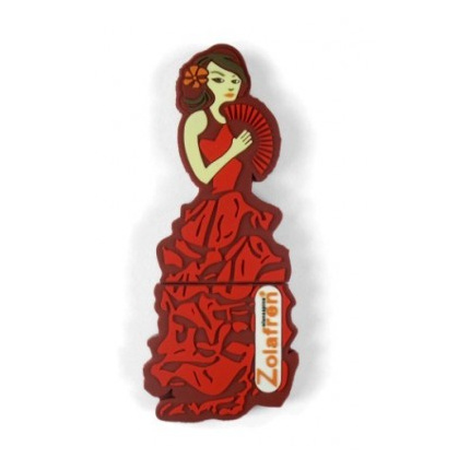 Maßgefertigter USB-Stick in Form einer Dame/Tänzerin - Topgiving